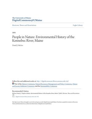 People in Nature: Environmental History of the Kennebec River, Maine Daniel J