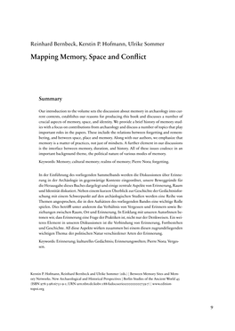 Mapping Memory, Space and Conflict