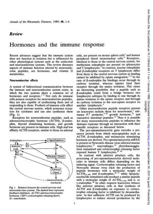 Hormones and the Immune Response