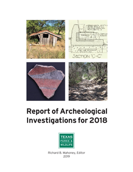 Report of Archeological Investigations for 2018