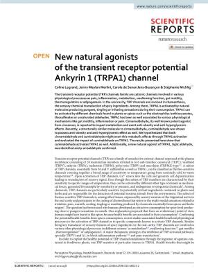 New Natural Agonists of the Transient Receptor Potential Ankyrin 1 (TRPA1
