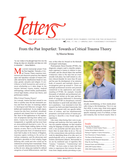 From the Past Imperfect: Towards a Critical Trauma Theory by Maurice Stevens