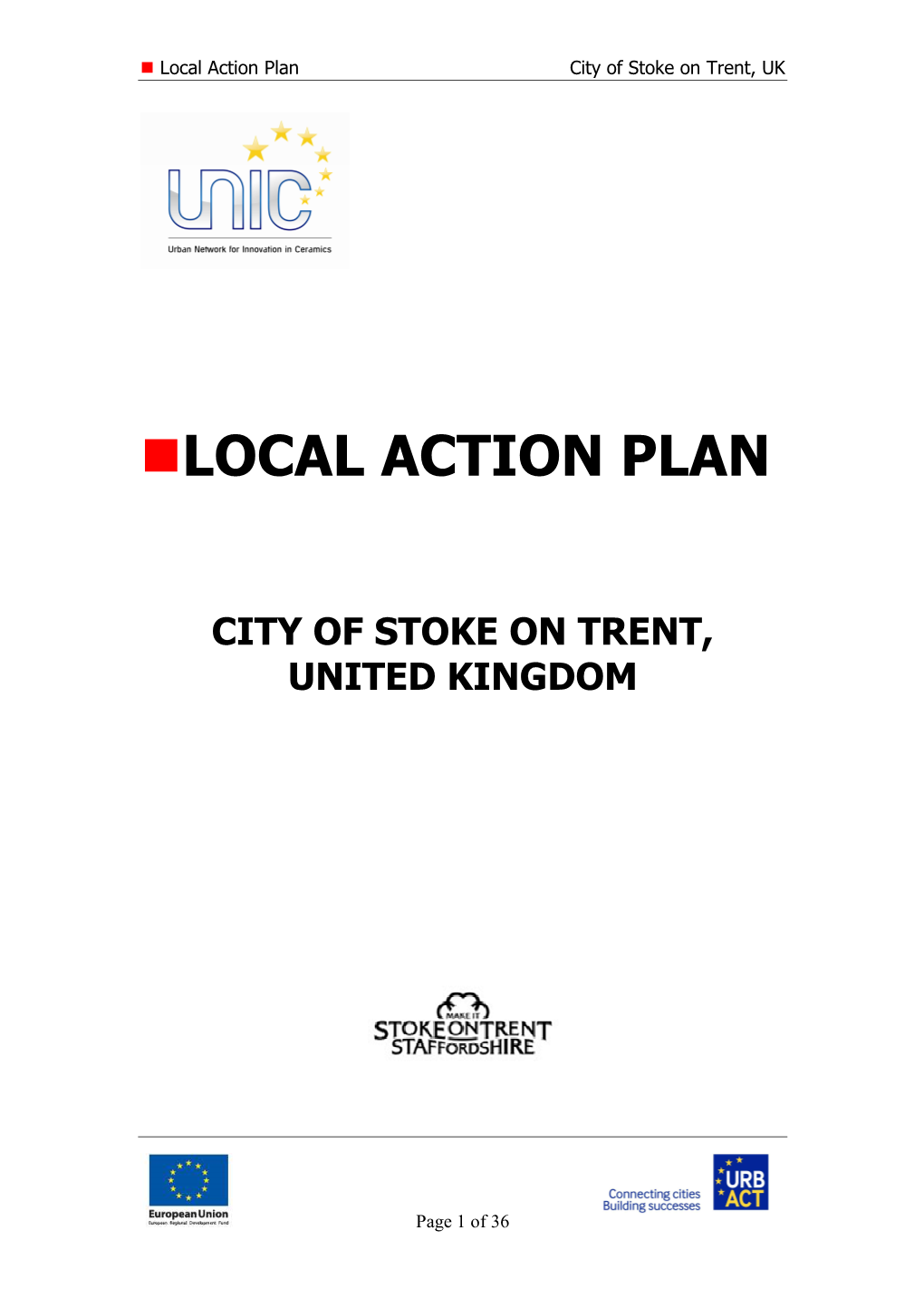 Download UNIC STOKE on TRENT Local Action Plan