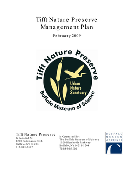 Tifft Nature Preserve Management Plan