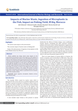 Impacts of Marine Waste, Ingestion of Microplastic in the Fish, Impact On