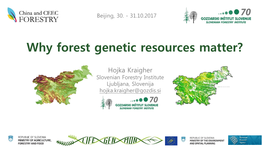 Why Forest Genetic Resources Matter?