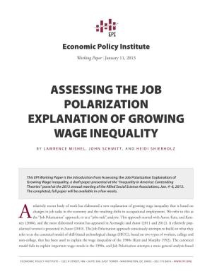 Assessing the Job Polarization Explanation of Growing Wage Inequality