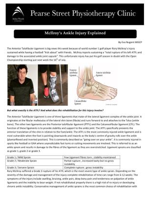 Mcilroy's Ankle Injury Explained
