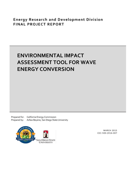 Environmental Impact Assessment Tool for Wave Energy Conversion