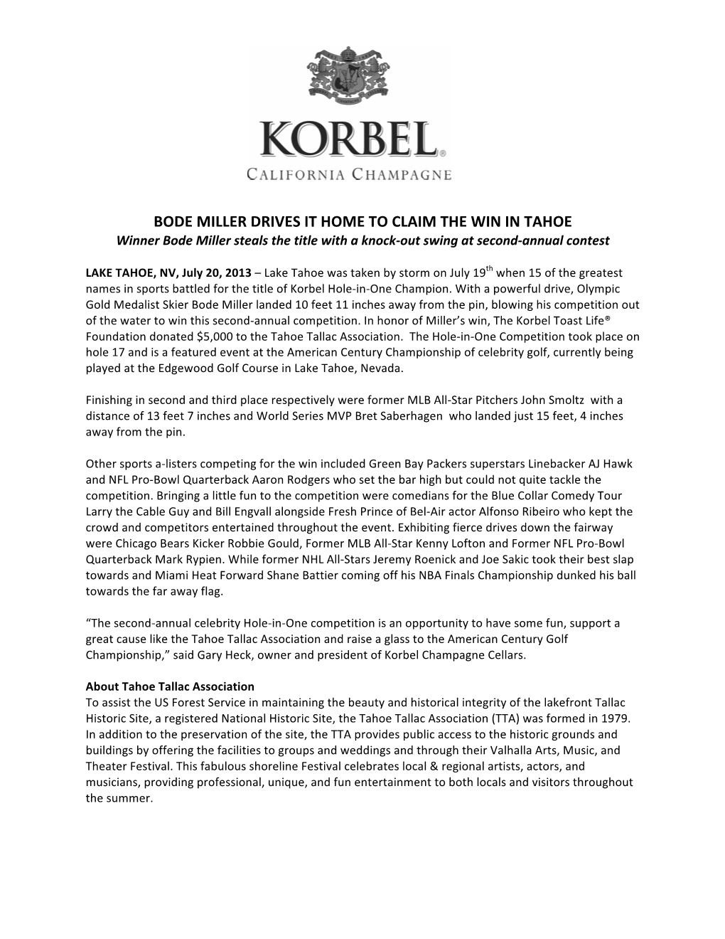 Korbel Hole-‐In-‐One
