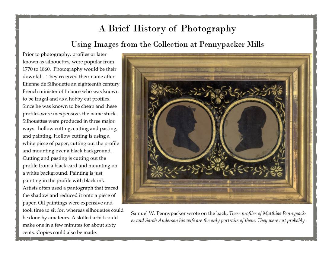 The History of Photography Through the Collection at Pennypacker Mills