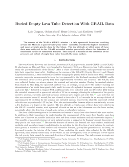 Buried Empty Lava Tube Detection with GRAIL Data