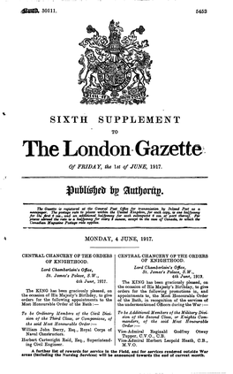 The London Gazette #30111