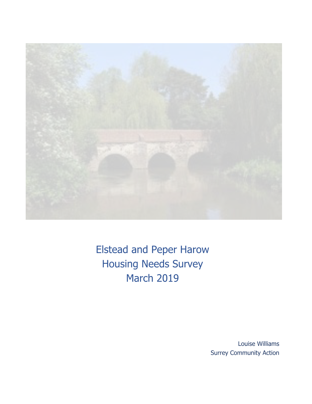 Elstead and Peper Harow Housing Needs Survey March 2019