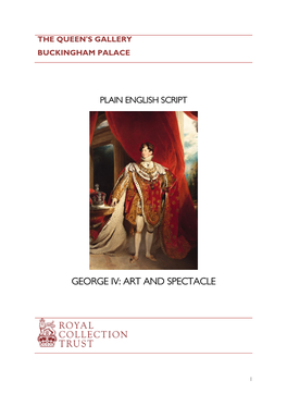 George Iv: Art and Spectacle