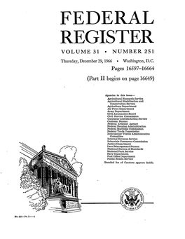 Federal Register: 31 Fed. Reg. 16597