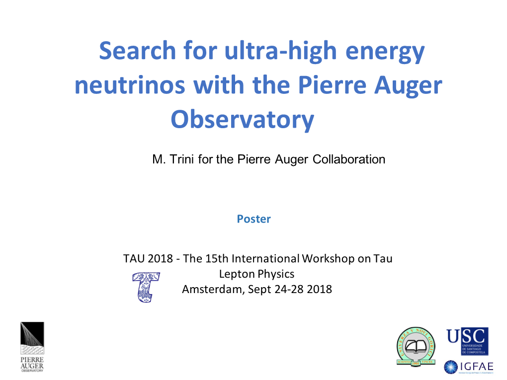 Search for Ultra-High Energy Neutrinos with the Pierre Auger Observatory