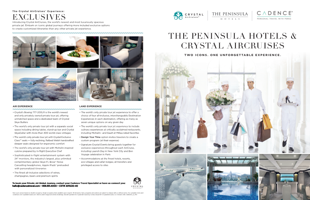 The Peninsula Hotels & Crystal Aircruises