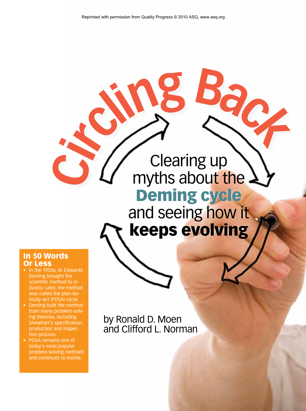 Clearing up Myths About the Deming Cycle and Seeing How It Keeps