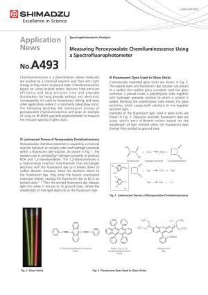 Measuring Peroxyoxalate Chemiluminescence Using a Spectrofluorophotometer No.A493