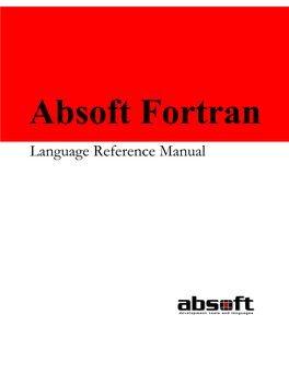 Fortran Language Reference Manual 2 Introduction