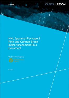HNL Appraisal Package 2 Pinn and Cannon Brook Initial Assessment Plus Document