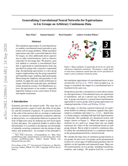 Generalizing Convolutional Neural Networks for Equivariance to Lie Groups on Arbitrary Continuous Data