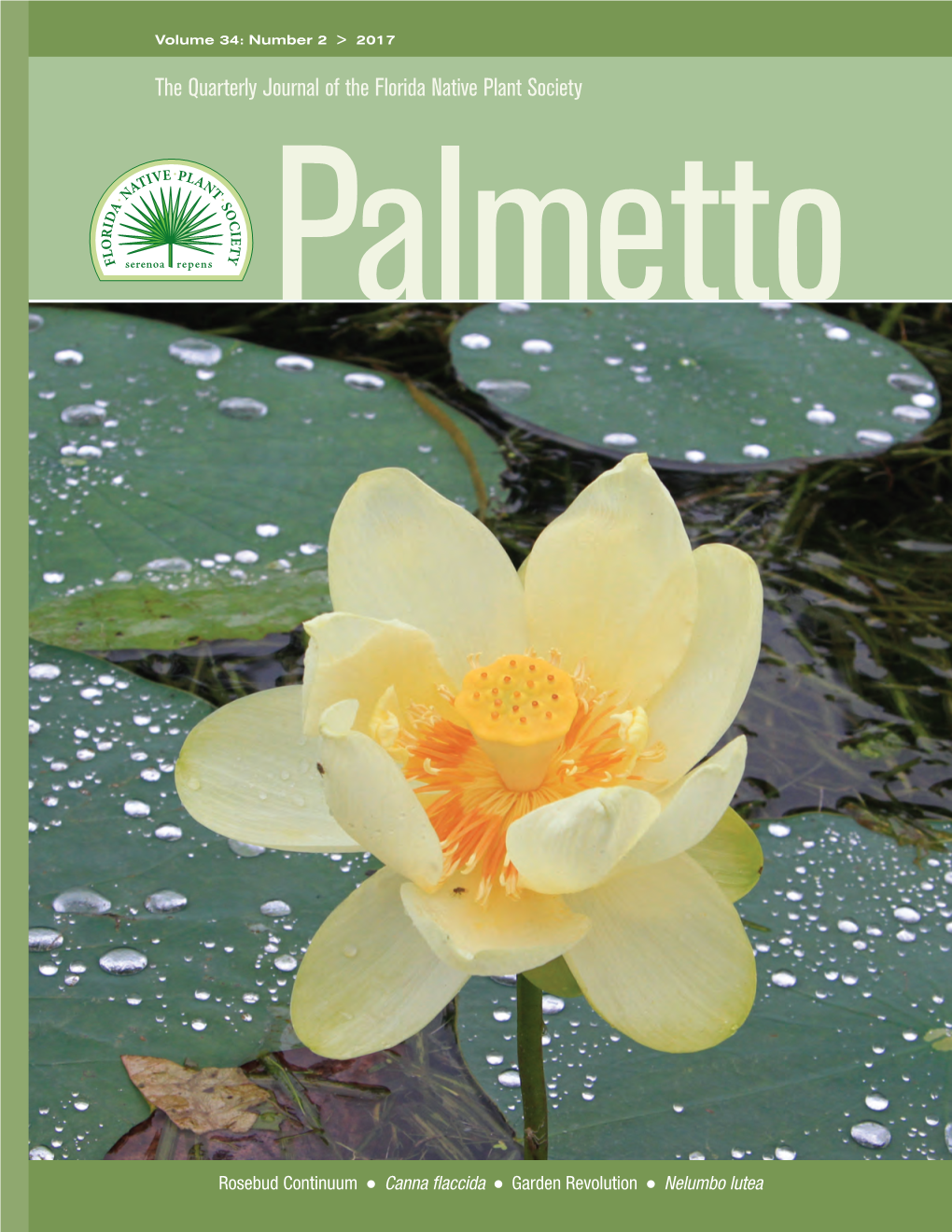 The Quarterly Journal of the Florida Native Plant Society Palmetto