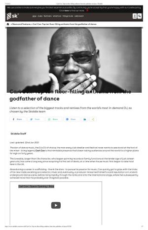 Carl Cox: Top Ten Floor-Filling Anthems from the Godfather of Dance