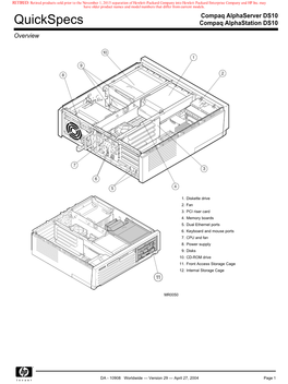 Quickspecs Compaq Alphastation DS10 Overview