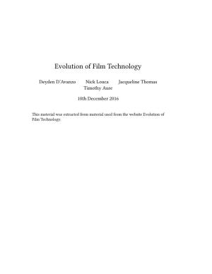 Evolution of Film Technology