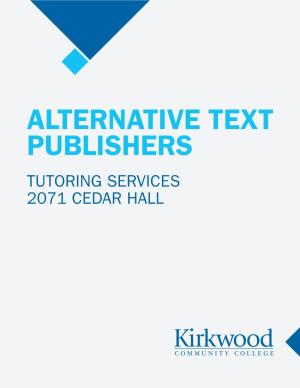 Alternative Textbooks Publishers