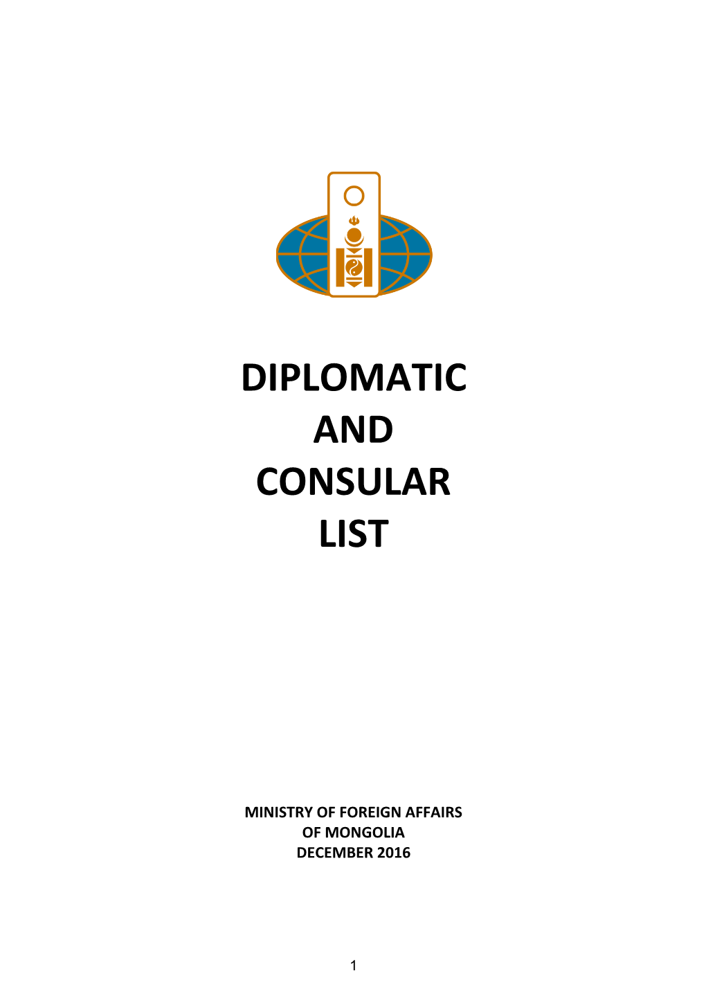 Diplomatic and Consular List