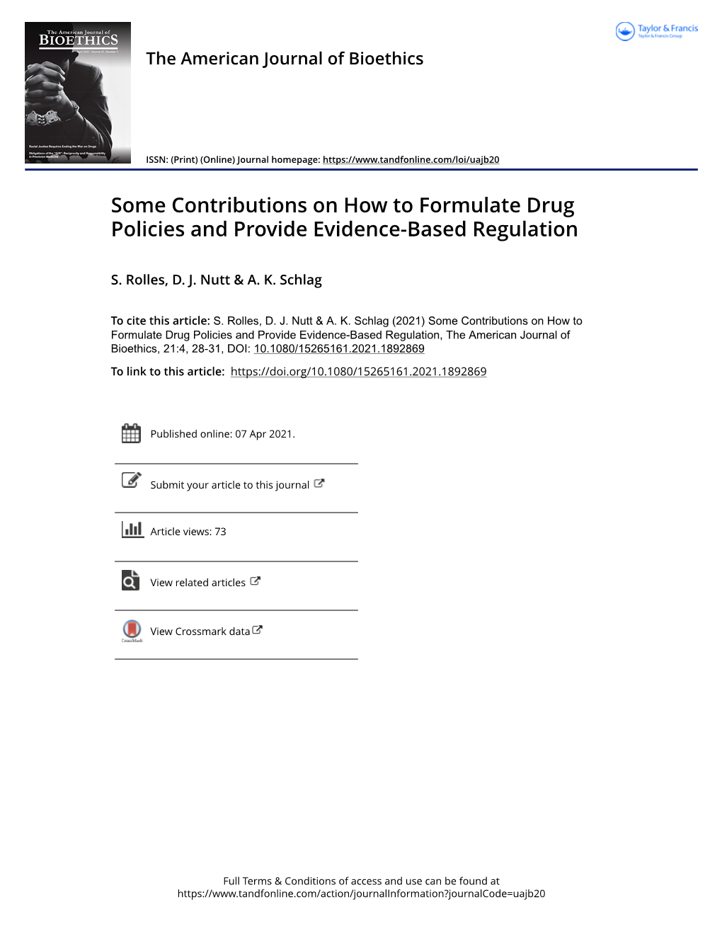Some Contributions on How to Formulate Drug Policies and Provide Evidence-Based Regulation