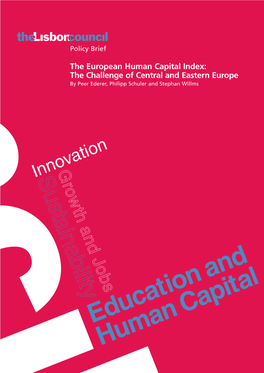 The European Human Capital Index: the Challenge of Central and Eastern Europe by Peer Ederer, Philipp Schuler and Stephan Willms