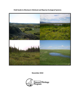 Field Guide to MT Wetland & Riparian Ecological Systems
