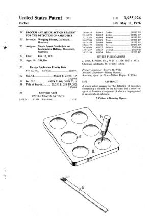 United States Patent (19) 11, 3,955,926 Fischer (45 May 11, 1976