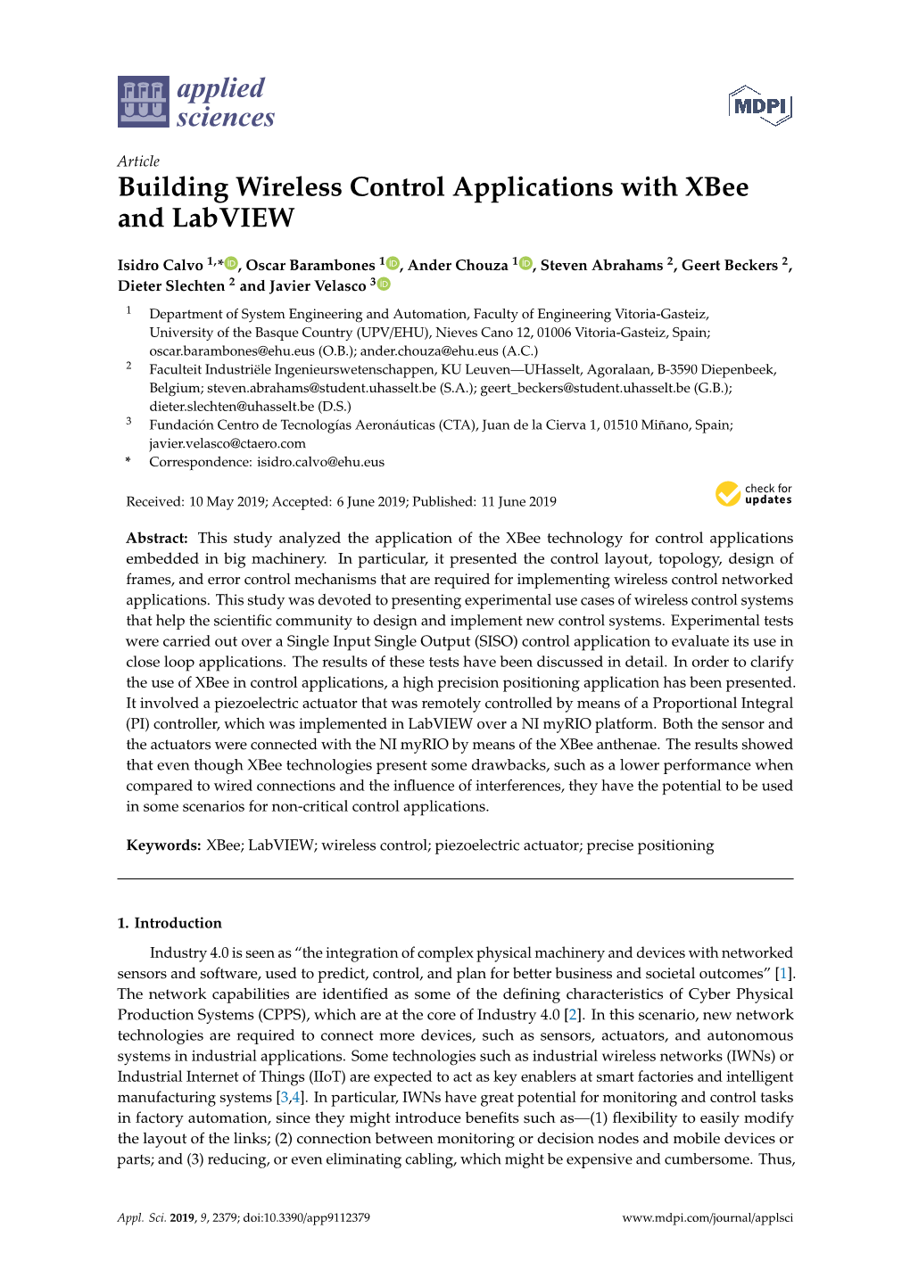 Building Wireless Control Applications with Xbee and Labview