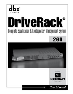 Driverack 260 Owner's Manual-English