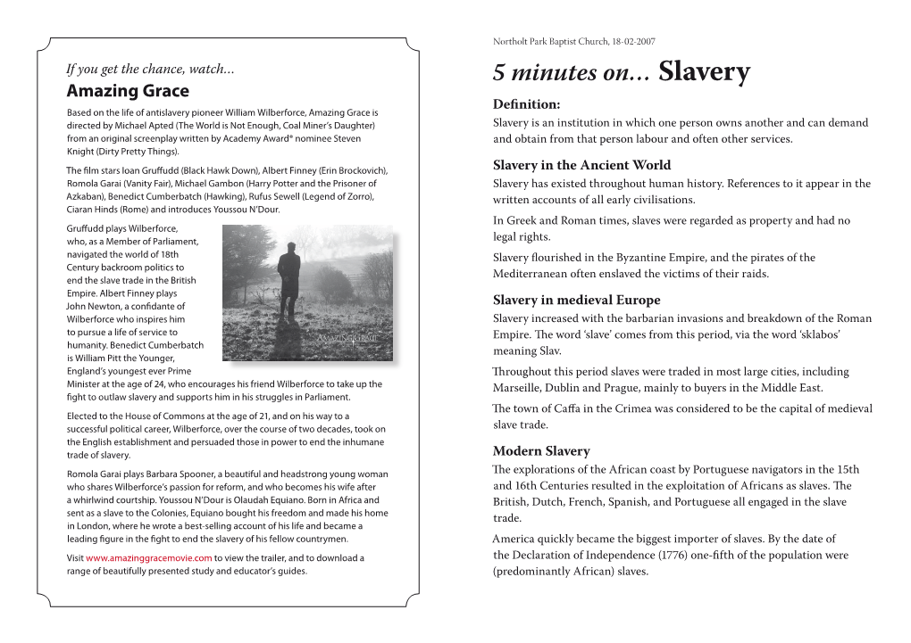 5 Minutes On… Slavery