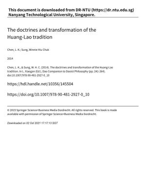 The Doctrines and Transformation of the Huang‑Lao Tradition