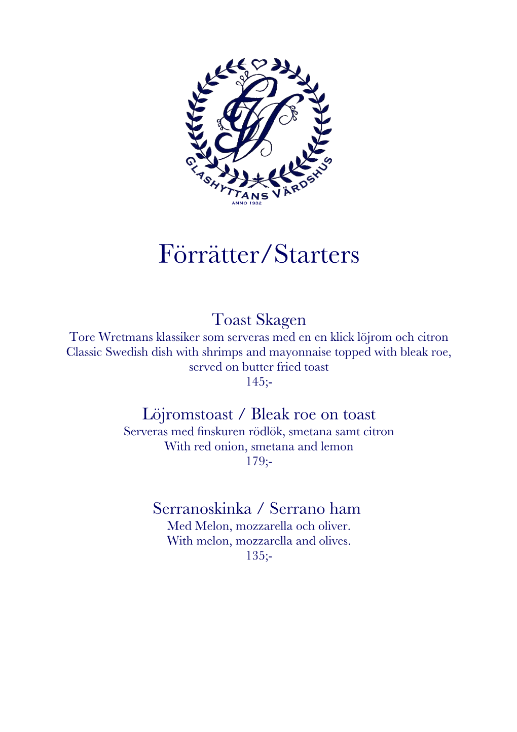 Förrätter/Starters