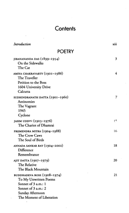 Contents POETRY
