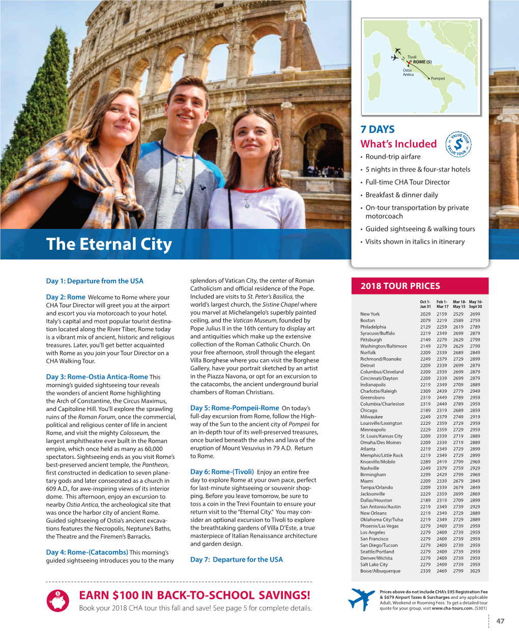 The Eternal City • Visits Shown in Italics in Itinerary