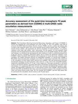 Accuracy Assessment of the Quiet-Time Ionospheric F2 Peak Parameters As Derived from COSMIC-2 Multi-GNSS Radio Occultation Measurements