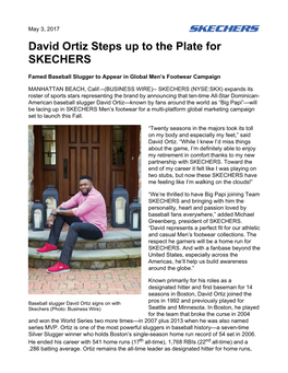 David Ortiz Steps up to the Plate for SKECHERS