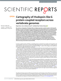 Cartography of Rhodopsin-Like G Protein-Coupled Receptors