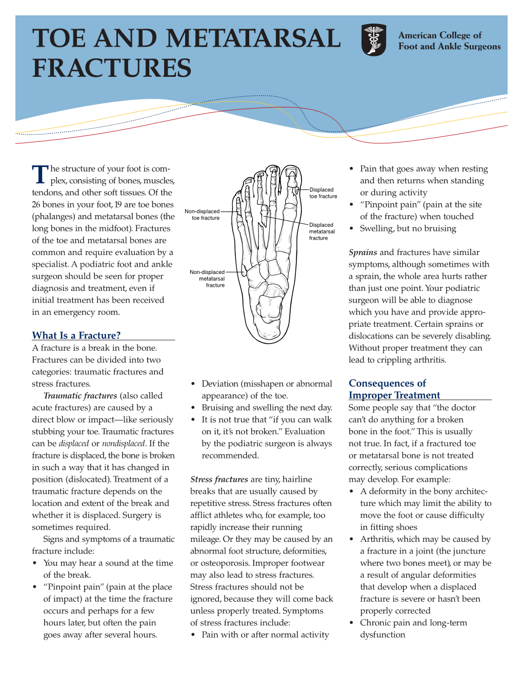 Toe and Metatarsal Fractures
