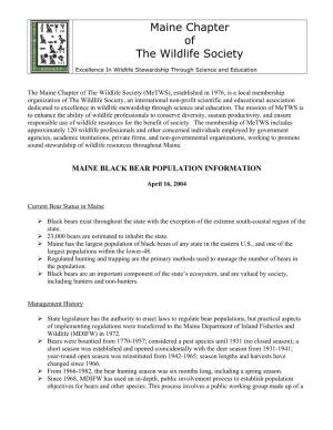 Black Bear Information Sheet