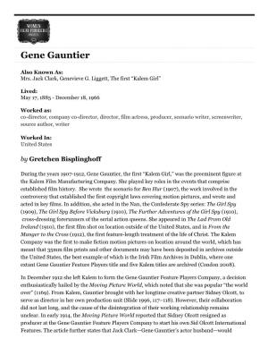 Gene Gauntier